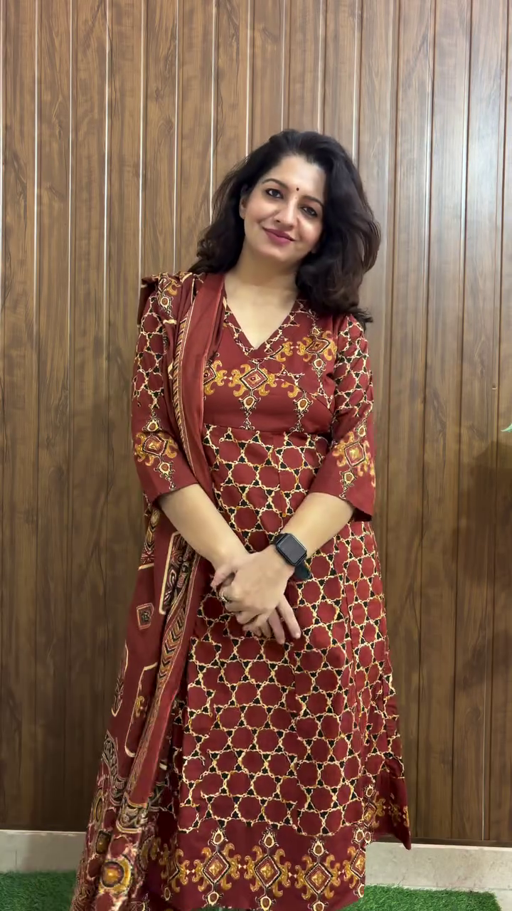 Pink Ethnic Suit Set with Dupatta
