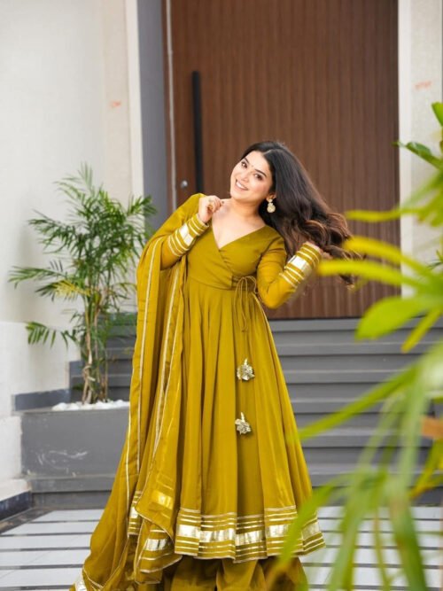 AC-1221_2.jpg Mustard Color Gotta Work Palazzo Suit Set