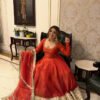 DN-566_1.jpg Rust Orange Gotta Work Anarkali Suit Set