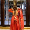 DN-566_2.jpg Rust Orange Gotta Work Anarkali Suit Set
