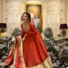 DN-566_3.jpg Rust Orange Gotta Work Anarkali Suit Set