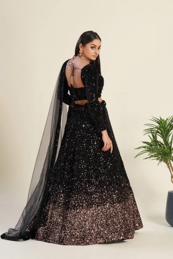 FB-44H_1.jpg Luxurious Black Velvet Lehenga