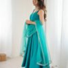 IMG_2515.jpg Turquoise Roman Silk Anarkali Suit Set