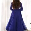 IMG_3643.jpg Rich Royal Blue Laheriya Print Georgette Anarkali Suit with Dupatta