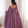 IMG_4290.jpg Mauve Pink Fox Blooming Georgette Anarkali