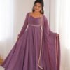 IMG_4292.jpg Mauve Pink Fox Blooming Georgette Anarkali
