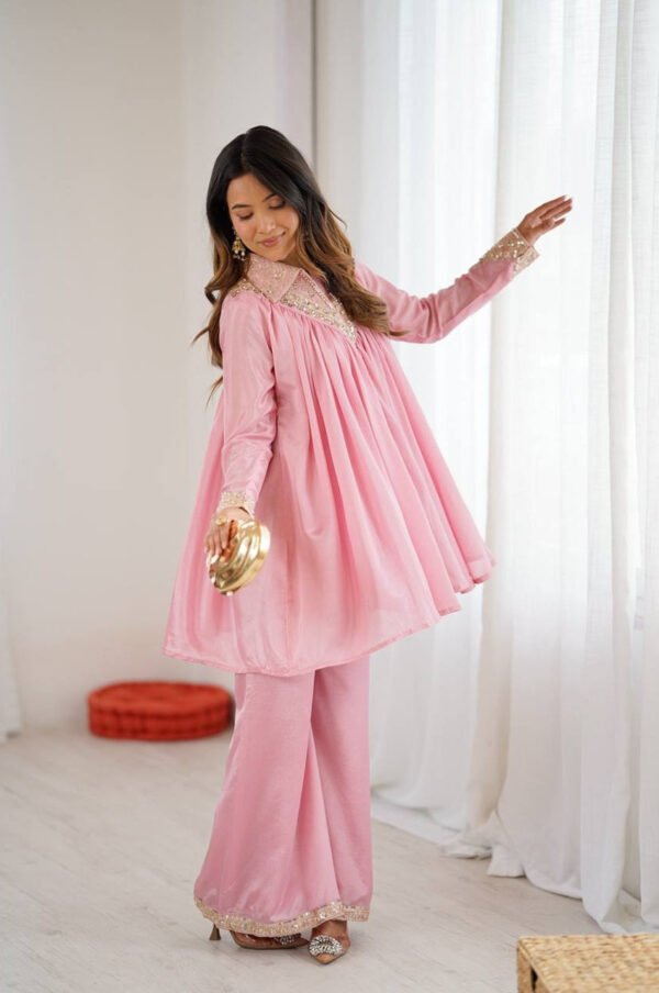 JF-025_1.jpg Blush Pink Designer Co-Ord Set
