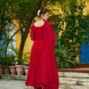 KA-1201_5.jpg MAROON COLOR DESIGNER KURTI PANT SET