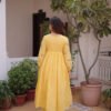 KA-1236_3.jpg Yellow Cotton Kurti Pant Set with Embroidered Work