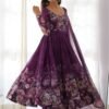 KA-261_3.jpg Trendy Wine Floral Printed Anarkali Suit Set with Dupatta - Modern & Chic