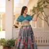 KA-5032TURKISH_4.jpg Luxurious Turkish Russian Silk with Digital Print Lehenga with Designer Blouse