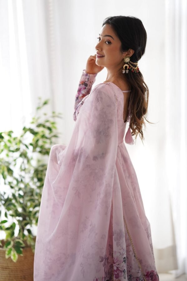 KB-261PINK_2.jpg Trendy Pink Floral Anarkali Suit Set with Dupatta - Modern & Beautiful