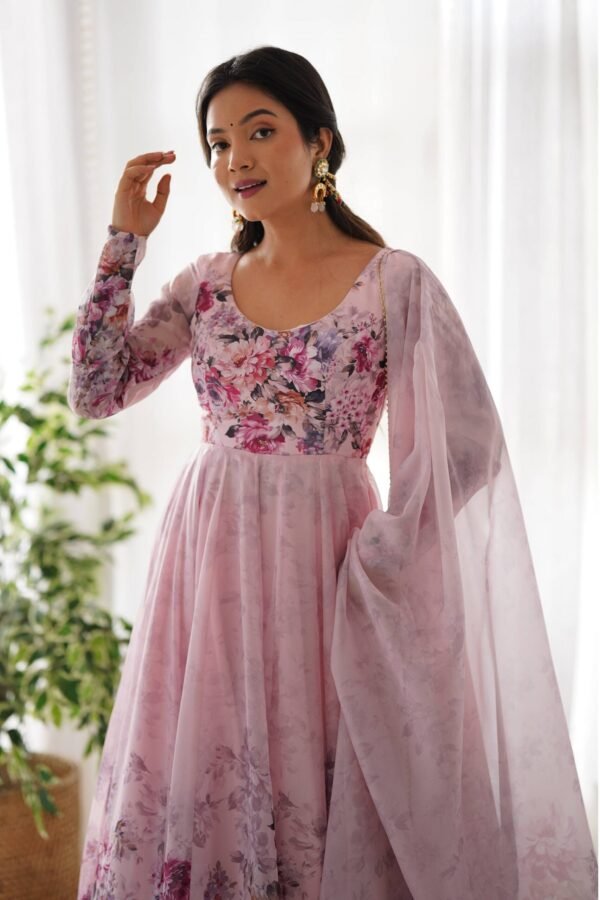 KB-261PINK_3.jpg Trendy Pink Floral Anarkali Suit Set with Dupatta - Modern & Beautiful