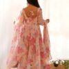 KB-265_3.jpg Peach Floral Georgette Anarkali Suit