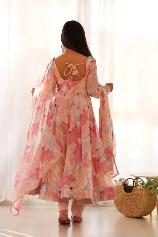 KB-265_3.jpg Peach Floral Georgette Anarkali Suit