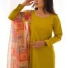 KB-269LIRIL_2.jpg Mustard Viscose Straight Kurta Set for Office Wear