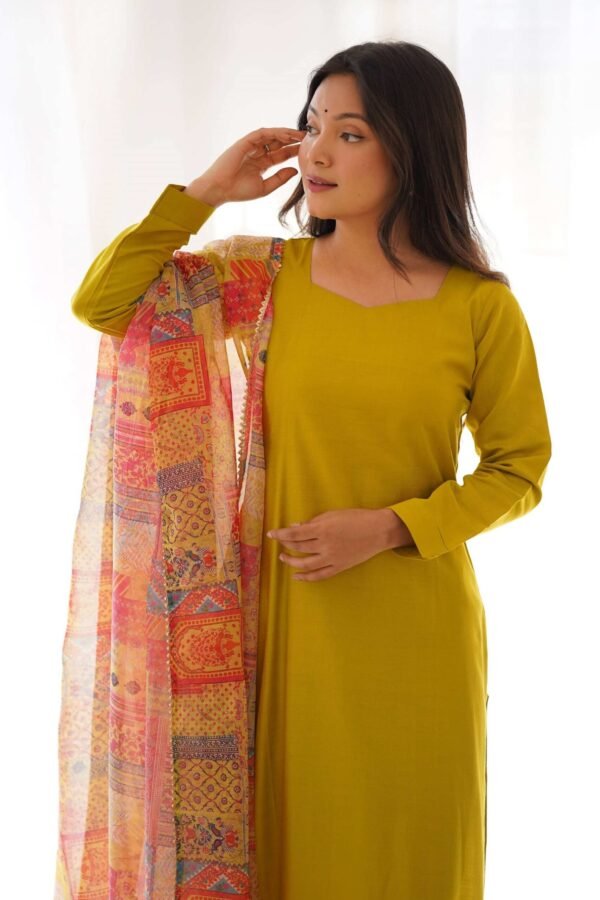 KB-269LIRIL_2.jpg Mustard Viscose Straight Kurta Set for Office Wear
