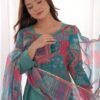 KB-269SEAGREEN_4.jpg Sea Green Viscose Straight Kurta Set for Office Wear