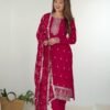 KB-276PINK_3.jpg Rani Pink Straight Fit Kurta with Dupatta Set