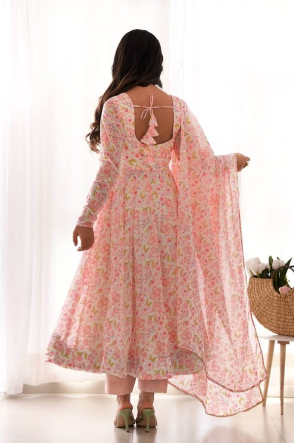 KB-284_1.jpg Pink Flower Printed Anarkali Suit Set