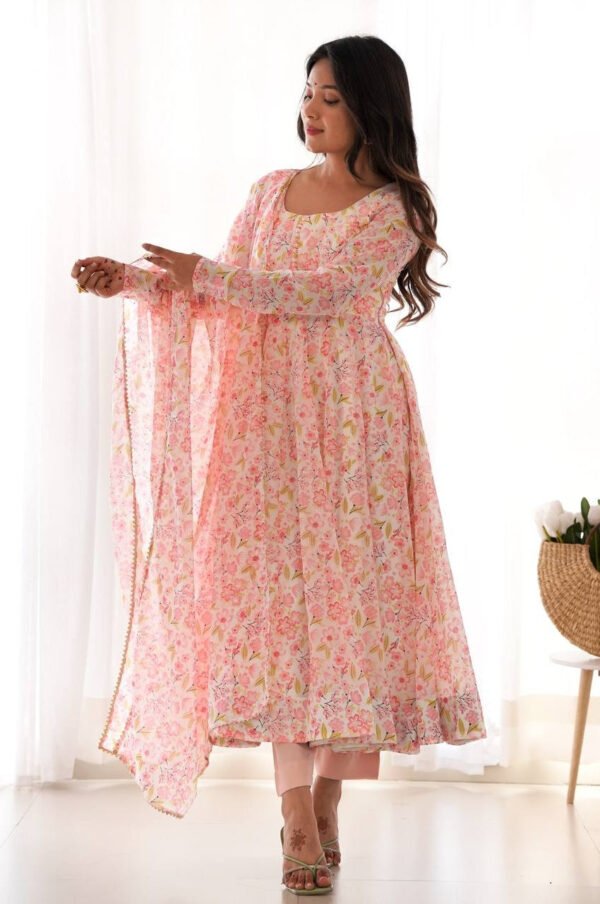 KB-284_2.jpg Pink Flower Printed Anarkali Suit Set