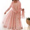 KB-284_4.jpg Pink Flower Printed Anarkali Suit Set