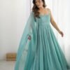 KB-287_3.jpg Powder Blue Anarkali Suit with Swarovski Work