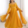 KB-291YELLOW_1.jpg Sunshine Yellow Fancy Anarkali Gown