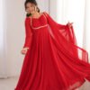 KB-291_2.jpg Red Color Fully Flared Anarkali Gown with Dupatta