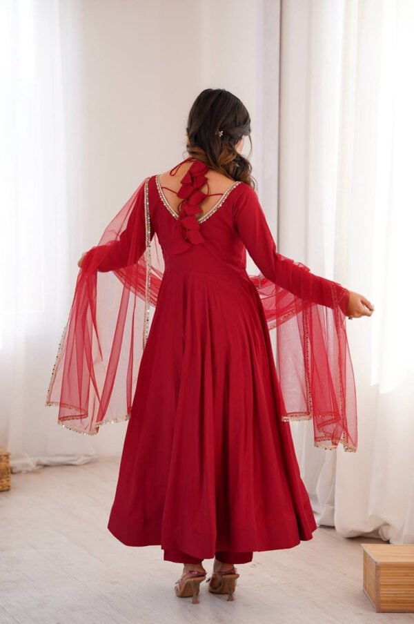 KB-293MAROON_1.jpg Royal Maroon Festive Anarkali Gown Set