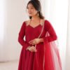 KB-293MAROON_2.jpg Royal Maroon Festive Anarkali Gown Set