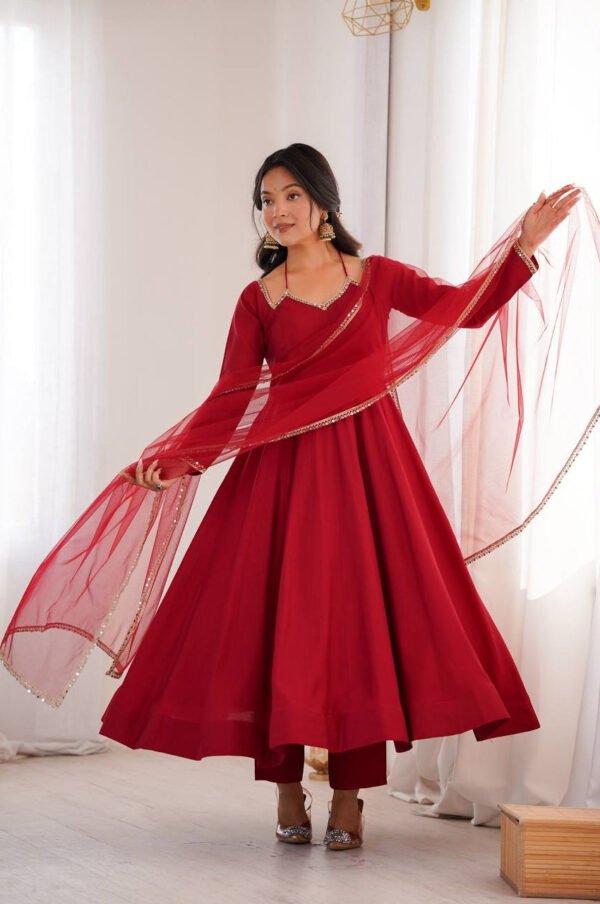 KB-293MAROON_4.jpg Royal Maroon Festive Anarkali Gown Set