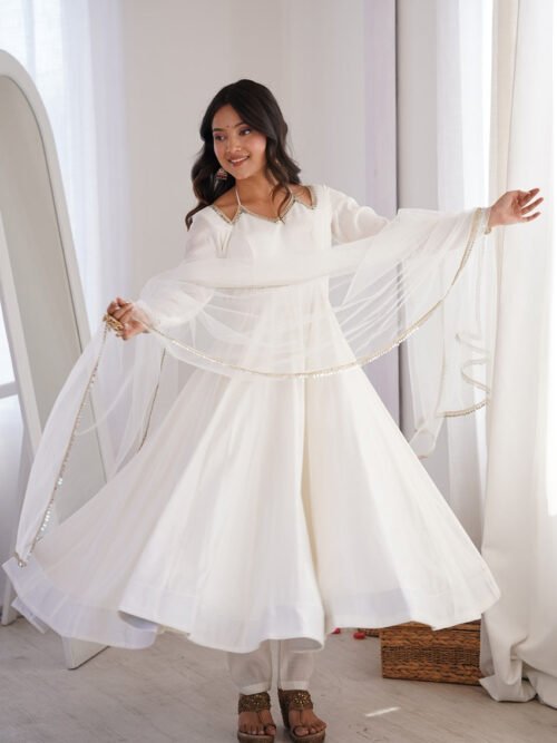 KB-293OFFWHITE_4.jpg White Roman Silk Anarkali Suit Set