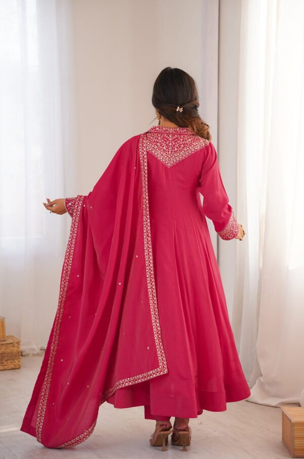 KB-294_2.jpg Rani Pink Roman Shimmer Silk Fully Flare Anarkali Set