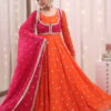 KD-1518_1.png Orange Jacket Style Anarkali Suit Set