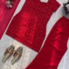 KD1543_3.jpg Vibrant Red Georgette Kurti Set