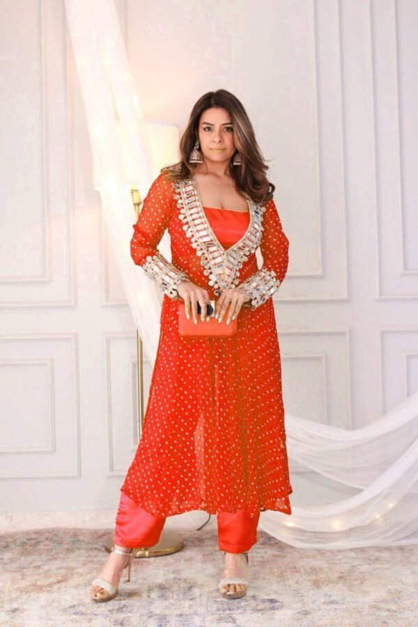 LG-1944_4.jpg Orange Bandhani Print Mirror Work Cord Set