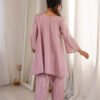Premium Metallic Pink Real Mirror Work Suit Set in HO Fabric