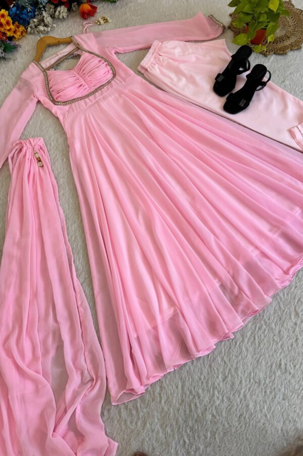 MBLDN-559Babypink_1.jpg Pink Fancy Anarkali Gown Set