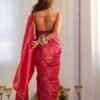 NKB-44RANI_1.jpg Premium Gold Crush Tissue Silk Ready-to-Wear Saree with Stitched Blouse