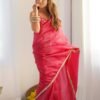 NKB-44RANI_6.jpg Premium Gold Crush Tissue Silk Ready-to-Wear Saree with Stitched Blouse