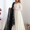 NKB-45_3.jpg Black Vichitra Silk Anarkali Suit Set