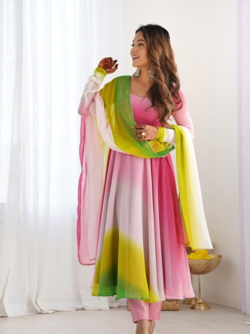NKB-51MULTICOLOR_4.jpg Stunning Multi-Color Fox Georgette Anarkali Suit