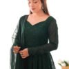 NKB-58_1.jpg Lucknowi Work Jungle Green Anarkali Suit