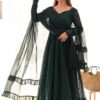 NKB-58_4.jpg Lucknowi Work Jungle Green Anarkali Suit