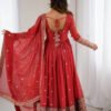 NKB-63RUST_3.jpg Rust Orange Crunchy Silk Anarkali Suit
