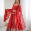 NKB-63RUST_4.jpg Rust Orange Crunchy Silk Anarkali Suit