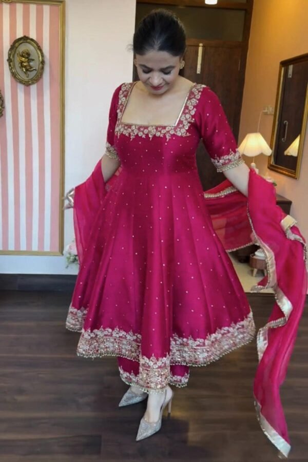PINK-STD_1.jpg Pink Vichitra Silk Royal Suit Set