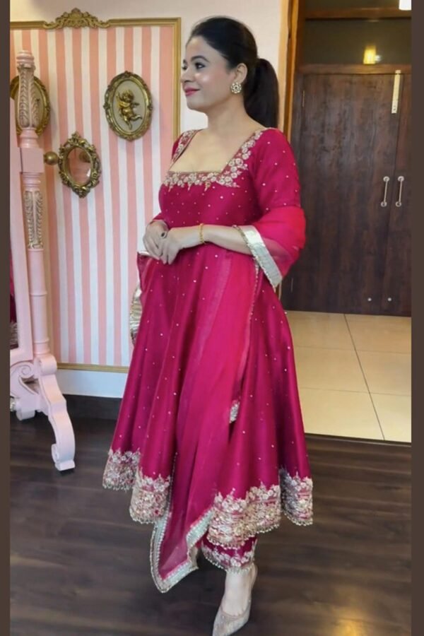 PINK-STD_2.jpg Pink Vichitra Silk Royal Suit Set