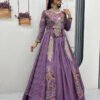 Pc-528_21.jpg Boho Lavender Crop Top Lehenga with Embroidered Shrug
